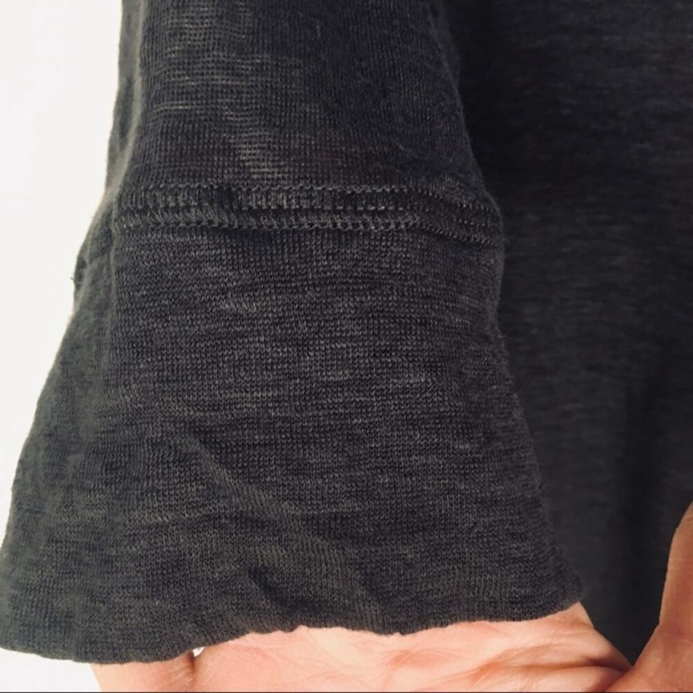 Banana Republic Gray Linen Silk Natural Fibers T Shirt Sz Small Minimalism - Picture 11 of 12